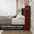 thumbnail image 4 of Amolife Queen size Hydraulic Lift Storage Bed Frame with Wingback Headboard, Corduroy Upholstery, Black, 4 of 9