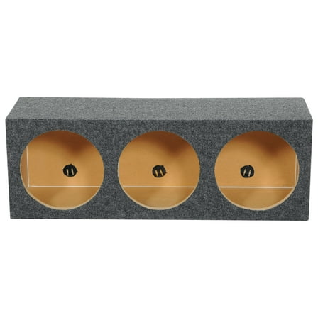 Rockville RTS12-3 3-Hole 12" Sealed Subwoofer Enclosure Sub Box, 1" MDF