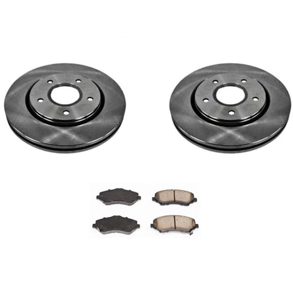 Front 302MM Disc Brake Rotors For 10-16 Town & Country W/ Single Piston Caliper