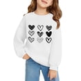 thumbnail image 5 of KAUOD Teen Girls Heart Print Sweatshirts Oversized Crew Neck Long Sleeve Cute Pullover Tops Clothes Kids Cotton Hoodies, 5 of 9