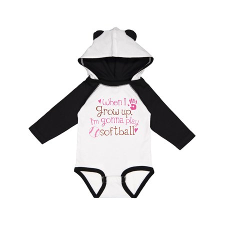 

Inktastic Future Softball Player Girls Gift Baby Girl Long Sleeve Bodysuit