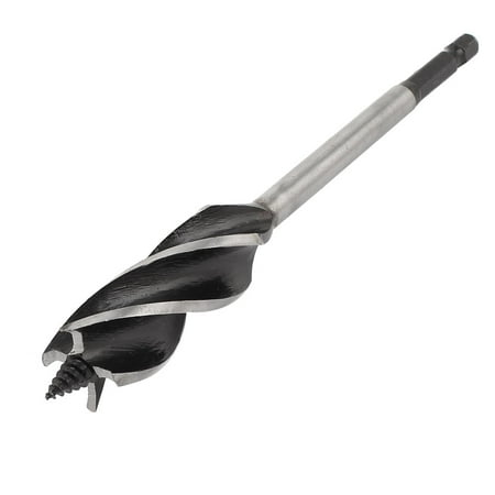 

Unique Bargains 1/4 Shank 20mm Dia Woodworking Wood Quad Fluted Auger Drill Bit