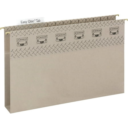 UPC: 0086486643405 | Smead  SMD64340  TUFF Hanging Box Bottom Folders with Easy Slide Tab  18 / Box  Steel Gray