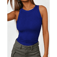 thumbnail image 3 of 2pcs Ladies Solid Color Ribbed Tank Top | Casual Sleeveless Slim Fit Base Layer for Summer, 3 of 8