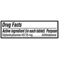 thumbnail image 3 of Equate Dye-Free Allergy Relief Diphenhydramine HCl 25mg Antihistamine, 100 Count Tablets, Compare to Benadryl® Allergy Ultra tabs® Active Ingredient, 3 of 4