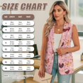 thumbnail image 6 of Psesaysky Women's Waistcoat Suit Vest Pink Chicken Rooster Print Sleeveless Button Down V-Neck Trendy Suit Vests Blazer Tops for Casual Work Office Outerwear, Size M, 6 of 6