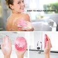 thumbnail image 3 of Soft Silicone Body Cleansing Brush Shower Scrubber, Gentle Exfoliating and Massage for all Kinds of Skin (Pink), 3 of 5
