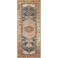 thumbnail image 2 of Unique Loom Outdoor Traditional Collection Area Rug - Timeless (2' x 5' 1" Runner Navy Blue and Light Pink/Gold), 2 of 9