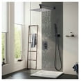 thumbnail image 2 of 12 Inch Ceiling Mount Brushed Shower System Bathroom Luxury Rain Mixer Shower Combo Set Ceiling Rainfall Shower Head System, 2 of 9
