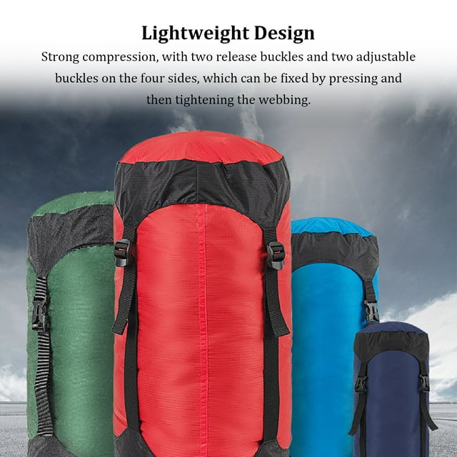 mmirethe Waterproof Nylon Drawstring Compression Bag Travel Stuff Sack Storage Bags Backpacking Mountaineering Trekking Dark Blue/M
