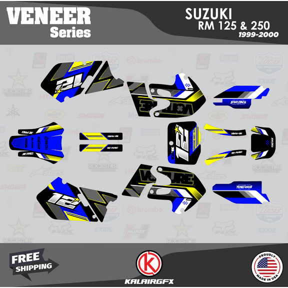 Kalair GFX Graphics Kit for Suzuki RM250 (1999-2000) Veneer Series