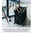 thumbnail image 2 of Yamazaki Home Folding Storage Bin, Black, Steel, 8.5 gallon, 32 liters, Supports 22 pounds, Collapsible, Handles, No Assembly, 2 of 7