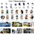 thumbnail image 4 of Summer Sun Protection Headwear for Men and Women - Outdoor Motorcycle Riding Helmet Liner, Cooling Breathable Fabric, One Size Fits All (Color 2), 4 of 6