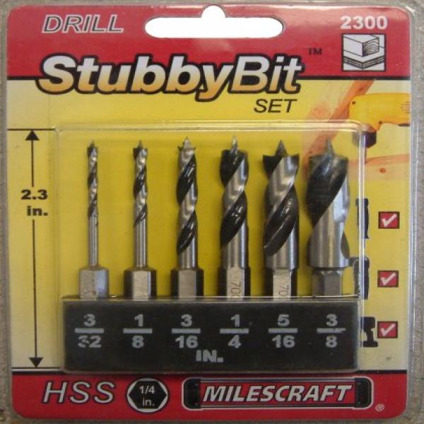 Milescraft 2300 Wood Stubby Drill Bit Set