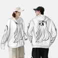 thumbnail image 4 of Balery Cute Ghost Simple Drawing Sudadera ligera de manga larga con capucha y protección solar UPF 50+ para hombre y mujer, ideal para pesca y running-Medium, 4 of 7
