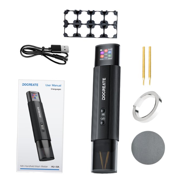 Soldador Portátil Dispositivo Soldar Mini Herramienta de Mano con Pantalla 1.3 Pulgadas Modos Automático y Manual 99 Configuraciones Hecho de PP