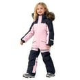thumbnail image 4 of Xyant Girls Boys Snow Suits Kids One Piece Snowsuits Waterproof Windproof Snowboarding Jumpsuits Winter Overalls Toddler Kids Ski Suits (Pink,4-5 Years), 4 of 9