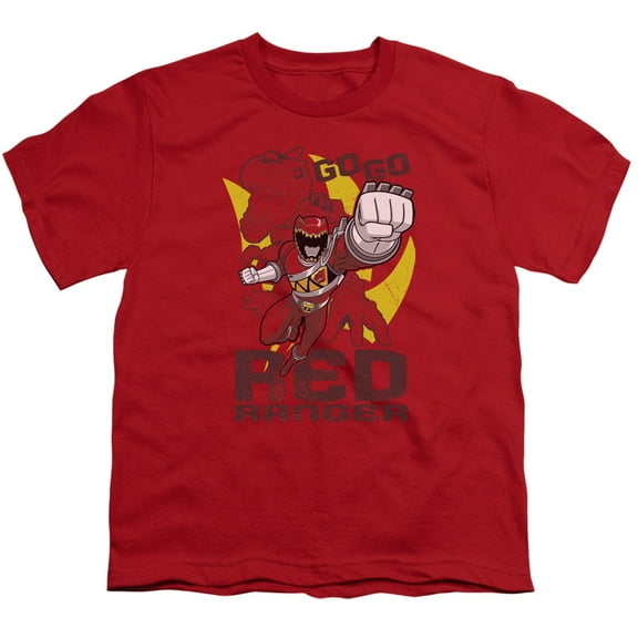 Power Rangers - Go Red - Youth Short Sleeve Shirt - Medium
