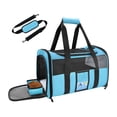 thumbnail image 1 of Sac de Transport pour Animaux avec Poignée à Glissière, Sangle, Sac de Transport pour Chat, Sac de Voyage en Maille Respirante, Sac de Transport Pliable d'Extérieur pour Chats et Petits Chiens, Voyage, Camping, Randonnée, 1 of 8