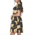 thumbnail image 7 of Spring Summer Dresses for Women 2025 - Capybara Leaf Wedding Guest Dresses, Beach Vacation Clothes, Hawaiian Sundresses Casual Short Sleeve Dress for Women with Pockets, 7 of 7