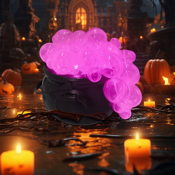 Decoraciones de Halloween, adornos de Halloween, regalos de Halloween, juego de tarros de bruja para Halloween, tarro de bruja luminoso, adorno de decoración de Halloween, adorno de fiesta, tarro de b