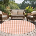 thumbnail image 6 of Buffalo Plaid Round Rug 6ft Washable Circle Kitchen Rugs Non Slip Farmhouse Orange Checkered Vintage Rustic Large Area Rug Indoor Floor Carpet for Bedroom Living Room Home Office Dining Room Nursery, 6 of 9