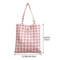 thumbnail image 7 of Sweet Plaid Canvas Bag Long Lasting Tote Bags Reusable Canvas Bag Large Capacity Tote Bags for Women Housewife, 7 of 7