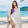 thumbnail image 3 of Nova Luxury Linen Quick Dry Turkish Beach Towels 100% Organic Cotton, Light Gray, 3 of 7