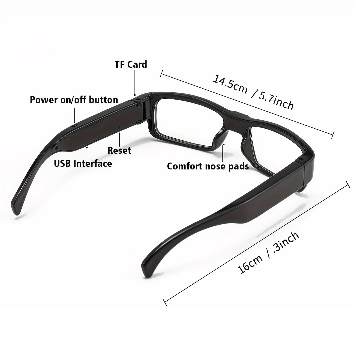 HD 1080P Glasses Camera Video Driving Record Cycling Video Smart Glasses With Eyewear Camcorder For Outdoor Mini Camera