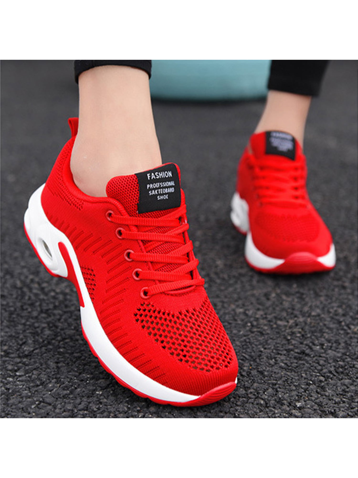 Details about   New Casual Shoes Breathable Light Shoes Lace Up Air Cushion Sports Shoes Women 