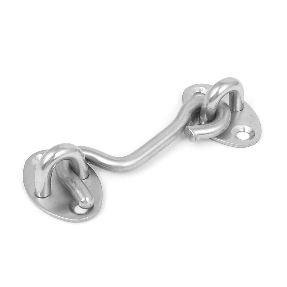 Unique Bargains Stainless Steel Cabin Door Eye Latch Bolt 3' Window Hook with Screw Silver Tone