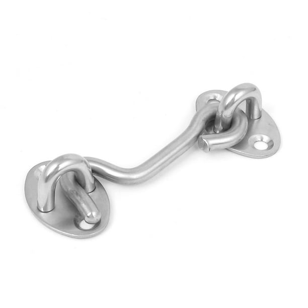 Accesorios de gancho de ventana de puerta Uxcell tono plateado 75 mm 3" de longitud del eje del gancho