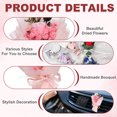 thumbnail image 3 of Uxcell Pink Small Bouquet Car Air Freshener Vent Clips, Mini Decorative Rose Bouquet with Fragrance Diffuser for Women, Automotive Air Freshener Decoration, Style 4, 3 of 7