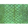 thumbnail image 1 of Ahgly Company Machine Washable Indoor Rectangle Oriental Turquoise Blue Industrial Area Rugs, 7' x 9', 1 of 4