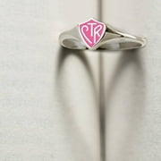 Ringmasters Classic Mini Pink Shield Sterling Silver Choose the Right CTR Ring Size 10