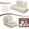 thumbnail image 2 of Oversized Human Dog Bed, Bean Bag Floor Sofa Chair for Adults, Adjustable Foldable,White, 2 of 7