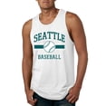 thumbnail image 1 of Wild Bobby City of Seattle Baseball Fantasy Fan Sports Men's Tank Top, White, XX-Large, 1 of 6