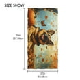 thumbnail image 4 of Ryvnso Fall Leaf Dog and Pumpkin Oversized Beach Towel Microfiber Bath Blankets Swimming Fitness 37" x 74", 4 of 5