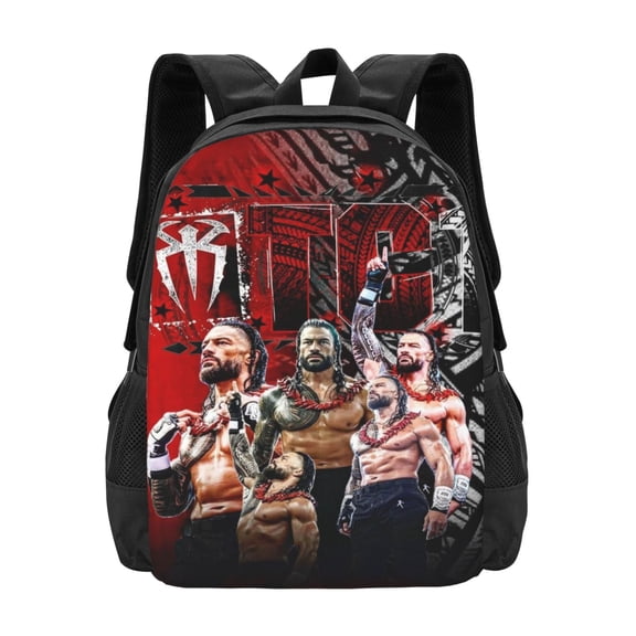 16.5IN Roma-n Wrestler Reig-n Backpack 3d Graphics Travel Casual Laptop Backpack Waterproof Hiking Daypack For Men Women