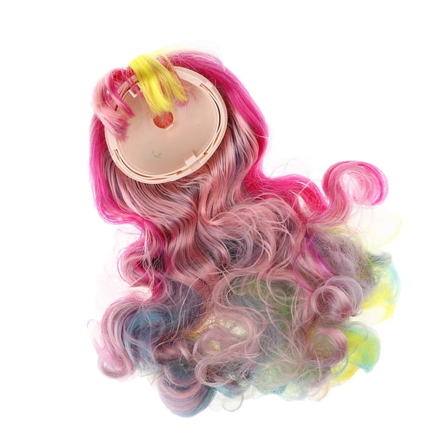 Peluca de pelo perfke Muñecas peluca con cuero cabelludo Multicolor