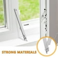 thumbnail image 3 of Tineasur 8Pcs Adjustable Foldable Cabinet Support Rod Iron Silver with Curved Telescopic Handle, 3 of 7