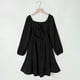 thumbnail image 4 of Vestido Largo de Manga Larga de Color Sólido de Moda Y Cómodo para las Niñas con Falda Plisada de Cinturón para Diario, Viajes, Vacaciones, Fiestas de Cumpleaños, 4 of 9