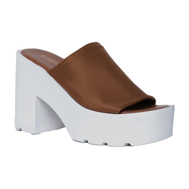 Sandalia Mujer Kipon Tacon Plataforma cafe 24