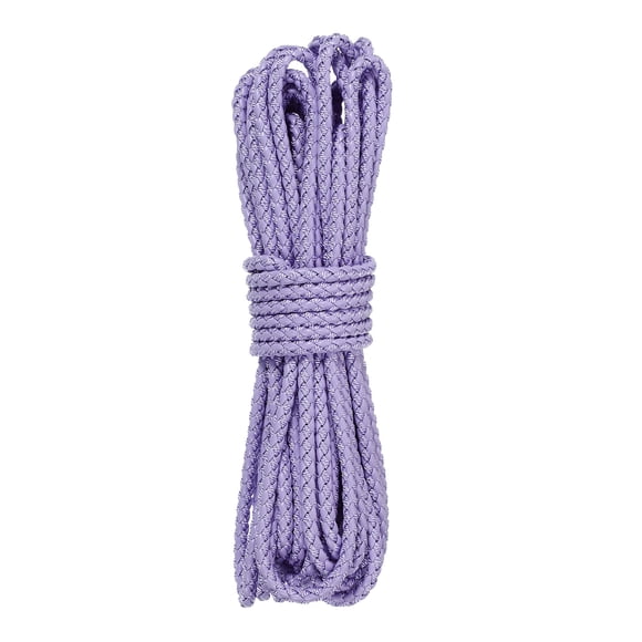 Cordón de Cuero de 11 Yardas, Cuerda Trenzada Redonda de 5.5 mm para Manualidades, Fabricación de Joyería, Collares, Pulseras, Cinturones, Púrpura Claro