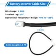 thumbnail image 6 of Unique Bargains 1 Pc 6 AWG Gauge 1.5FT Tinned Copper Battery Inverter Cable 3/8" Lug Black, 6 of 7