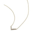 thumbnail image 4 of Gargantilla V Diamantes Oro Sólido 14k, 4 of 5