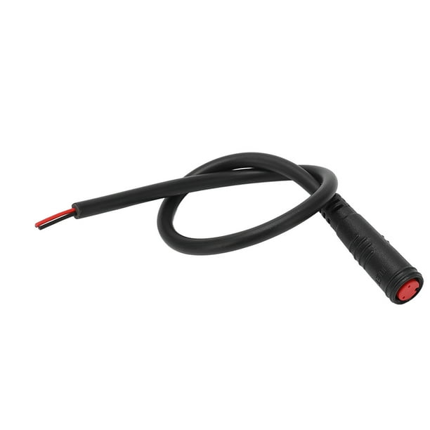 Conector de cable de extensión para bicicleta eléctrica, cable eléctrico impermeable hembra de 2 pines para luz de bicicleta eléctrica Cable de extensión de bicicleta
