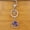 Amethyst, variant on Crystal Tree of Life Keychain Electroplated Pendant Round Key Chain Charm for Handbags Backpacks or Decoration Amethyst