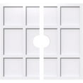 thumbnail image 1 of Ekena Millwork CMP24RK2-04000 24 Po OD x 4 Po ID Carré Rubik Architectural Grade Médaillon de Plafond Contemporain PVC - 2 Pièces, 1 of 1