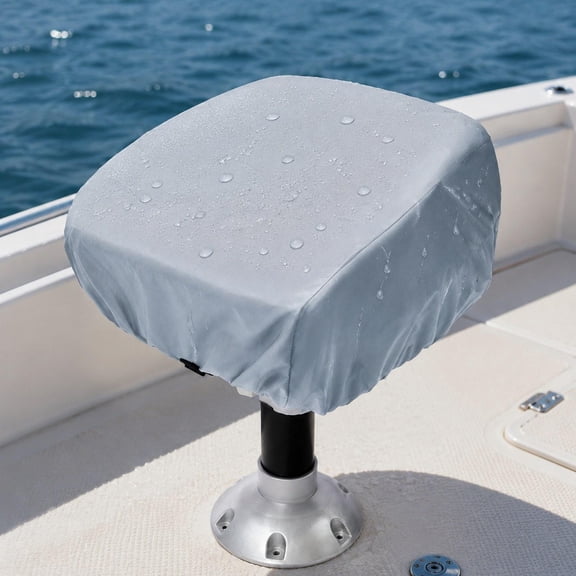 lacooooppia 2Pcs Boat Folding Seat Covers Boat Folding Chair Cover Accessory Practical Oxford Cloth Easy to Install Protection Waterproof Gray